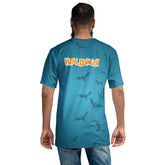 Halloween-themed men's crew neck t-shirt with ghost design